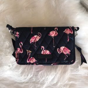 NWT Vera Bradley RFID 3 in 1 Crossbody Flamingo